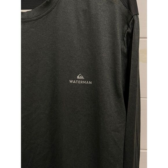 EXCELLENT MENS QUIKSILVER WATERMAN LONG SLEEVE DARK GRAY HEAT RUNNER SHIRT LARGE - Picture 5 of 10